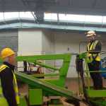 Cherry picker training in progress